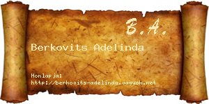 Berkovits Adelinda névjegykártya